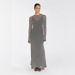 DISSH NATE BLACK MAXI DRESS -
Long Sleeve with Slip